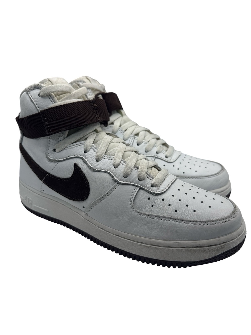NIKE AIR FORCE 1 HIGH USED SIZE 9 SUMMIT WHITE CHOCOLATE 743546 102